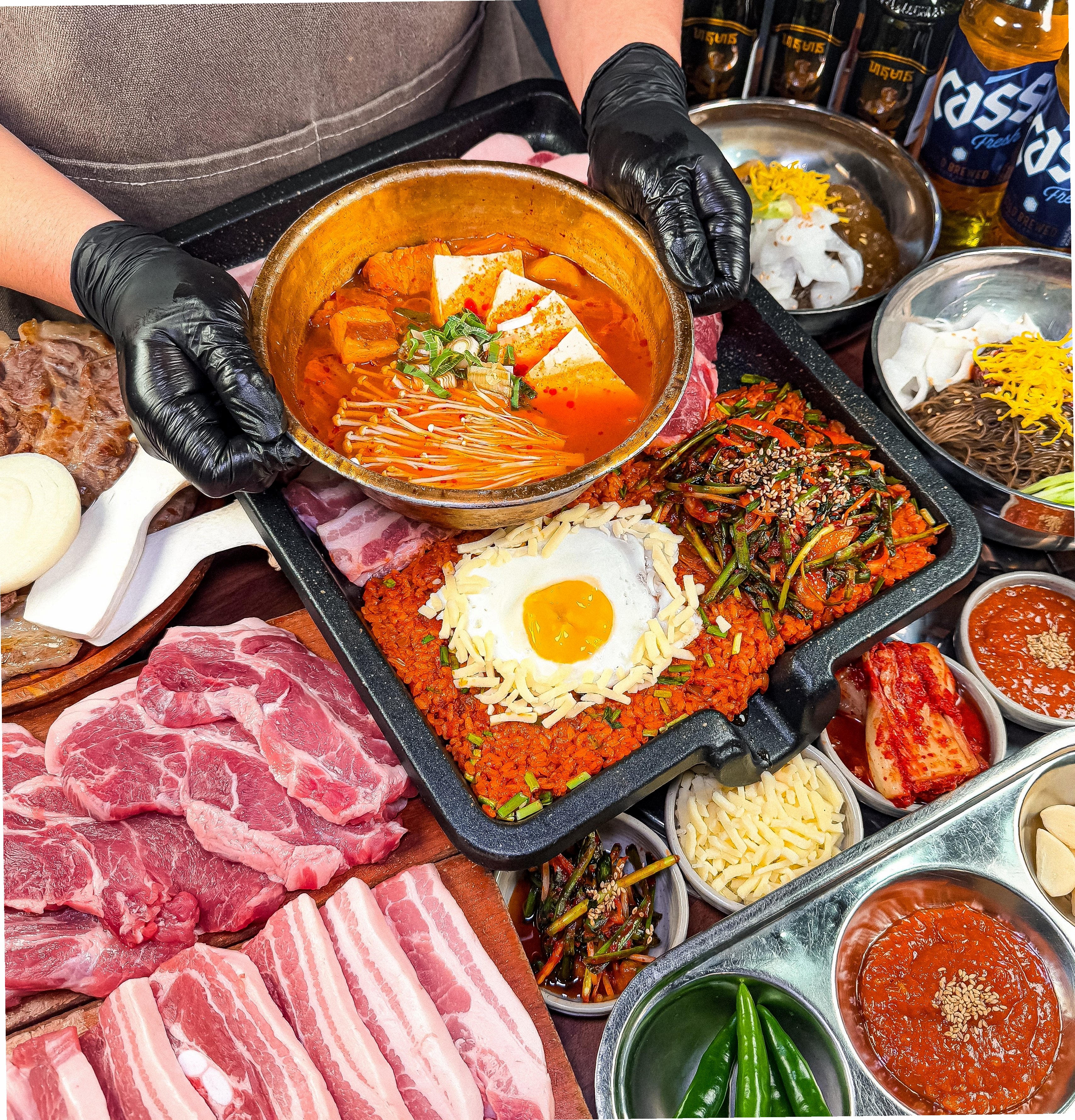 부추삼겹살 매장 인테리어